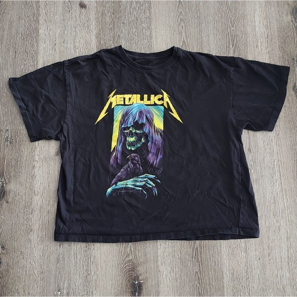 Metallica T-shirt - Band Tee Skeleton Grim Reaper Zombie Black - Size Medium